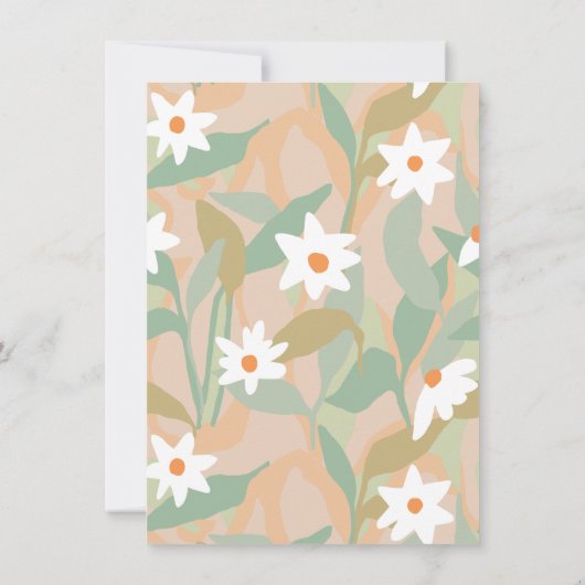 Oh Baby Modern Script Sage Green Boho Baby shower Kaart (Achterkant)