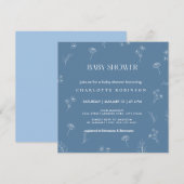 Oh Baby Modern Simple Dusty Blue Boy Baby shower Kaart (Voorkant / Achterkant)