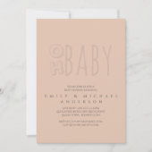 Oh Baby Modern Typografie Script Couples Kaart (Voorkant)