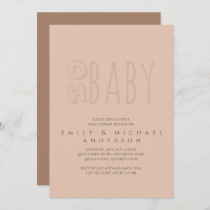 Oh Baby Modern Typografie Script Couples Kaart