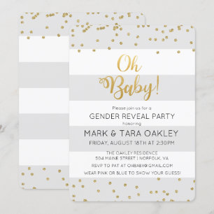 Oh Baby Moderne Baby Shower Uitnodiging
