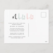 Oh baby moderne hedendaagse twin baby shower feestdagenkaart (Achterkant)