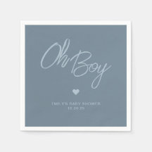 Oh Baby Moderne Minimale Stofblauwe Jongens Baby S