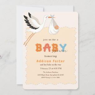 Oh Baby Moderne Ooievaar Speciale Levering Baby Sh Kaart