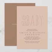 Oh Baby Moderne typografie script koppel baby show Kaart (Voorkant / Achterkant)