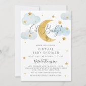 Oh Baby Moon & Stars theme Virtual Baby Shower Kaart (Voorkant)