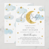 Oh Baby Moon & Stars theme Virtual Baby Shower Kaart (Voorkant / Achterkant)