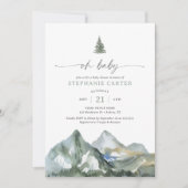 Oh Baby Mountain Forest Boy Baby shower Kaart (Voorkant)