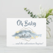 * OH BABY Mountain Landscape Waterverf Kaart (Staand voorkant)