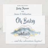 * OH BABY Mountain Landscape Waterverf Kaart (Voorkant / Achterkant)