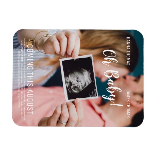 Oh Baby Movie Poster Style Announance Magneet (Horizontaal)