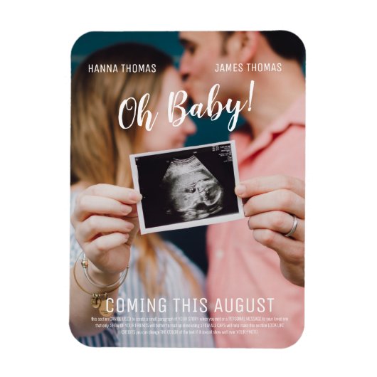 Oh Baby Movie Poster Style Announance Magneet (Verticaal)