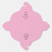 Oh baby naam toevoegen baby shower datum eenvoudig bedankdoosjes (Ongevouwen)