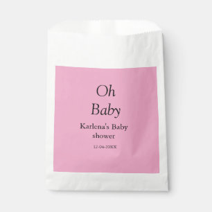 Oh baby naam toevoegen baby shower datum eenvoudig bedankzakje