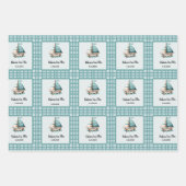 "Oh, Baby" Nautisch inpakpapier 3 stijlen Vel (Voorkant)