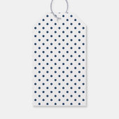 Oh Baby - Navy Blue Polka Dot Baby shower Cadeaulabel (Achterkant)