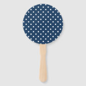 Oh Baby - Navy Blue Polka Dot Baby shower Handwaaier (Achterkant)