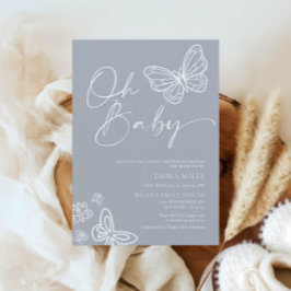 Oh Baby Neutral Baby shower Invitation Kaart