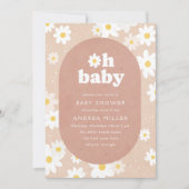 Oh Baby Neutral Daisies Baby shower Kaart (Voorkant)