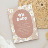 Oh Baby Neutral Daisies Baby shower Kaart
