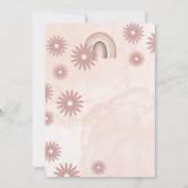 Oh Baby Neutral Regenboog Baby shower Boho Floral Kaart (Achterkant)