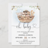 Oh Baby Noah's Arch Baby shower Uitnodiging (Voorkant)