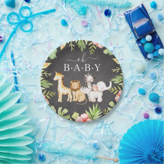 Oh Baby Oerwoud Baby shower 7" Bord (Feest)