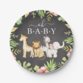 Oh Baby Oerwoud Baby shower 7" Bord (Voorkant)