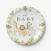 Oh Baby Oerwoud Baby shower 7" Bord (Voorkant)