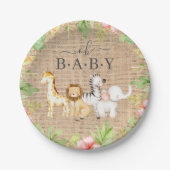 Oh Baby Oerwoud Baby shower 7" Bord (Voorkant)