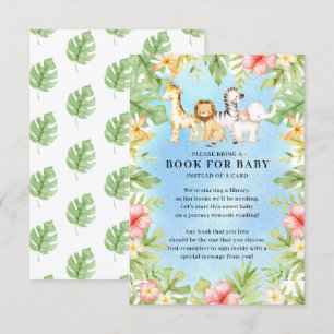 Oh Baby Oerwoud Baby shower Boek voor Baby Enclosu Informatiekaartje