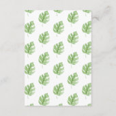 Oh Baby Oerwoud Baby shower Boek voor Baby Enclosu Informatiekaartje (Achterkant)