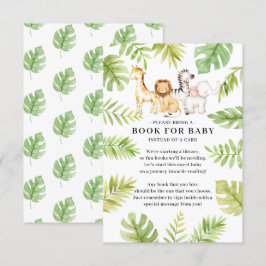Oh Baby Oerwoud Baby shower Boek voor Baby Enclosu Informatiekaartje