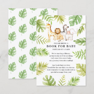 Oh Baby Oerwoud Baby shower Boek voor Baby Enclosu Informatiekaartje