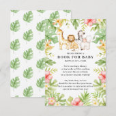 Oh Baby Oerwoud Baby shower Boek voor Baby Informatiekaartje (Voorkant / Achterkant)