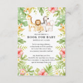 Oh Baby Oerwoud Baby shower Boek voor Baby Informatiekaartje (Voorkant)