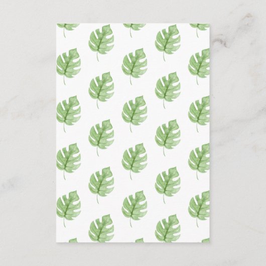 Oh Baby Oerwoud Baby shower Boek voor Baby Informatiekaartje (Achterkant)