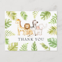 Oh Baby Oerwoud Baby shower Dank je Briefkaart