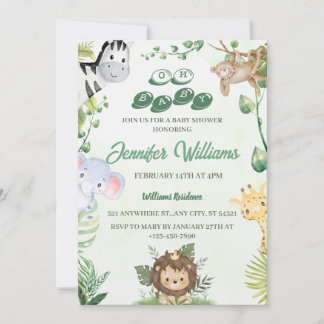 Oh Baby Oerwoud Baby shower Kaart