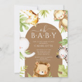 Oh Baby Oerwoud Baby shower Kaart (Voorkant)