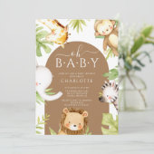 Oh Baby Oerwoud Baby shower Kaart (Staand voorkant)