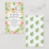 Oh Baby Oerwoud Baby shower Luier Raffle Informatiekaartje (Voorkant / Achterkant)