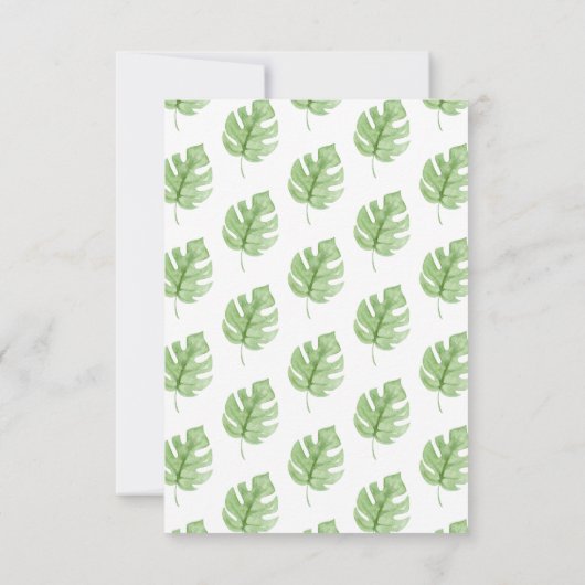 Oh Baby Oerwoud Baby shower Luier Raffle Invitati Kaart (Achterkant)