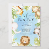 Oh Baby Oerwoud Baby shower Uitnodiging (Voorkant)