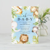 Oh Baby Oerwoud Baby shower Uitnodiging (Staand voorkant)