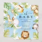 Oh Baby Oerwoud Baby shower Uitnodiging (Voorkant / Achterkant)