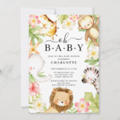 Oh Baby Oerwoud Baby shower Uitnodiging (Voorkant)
