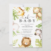Oh Baby Oerwoud Baby shower Uitnodiging (Voorkant)