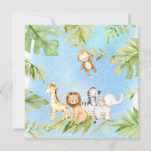 Oh Baby Oerwoud Baby shower Uitnodiging (Achterkant)