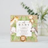 Oh Baby Oerwoud Baby shower Uitnodiging (Staand voorkant)
